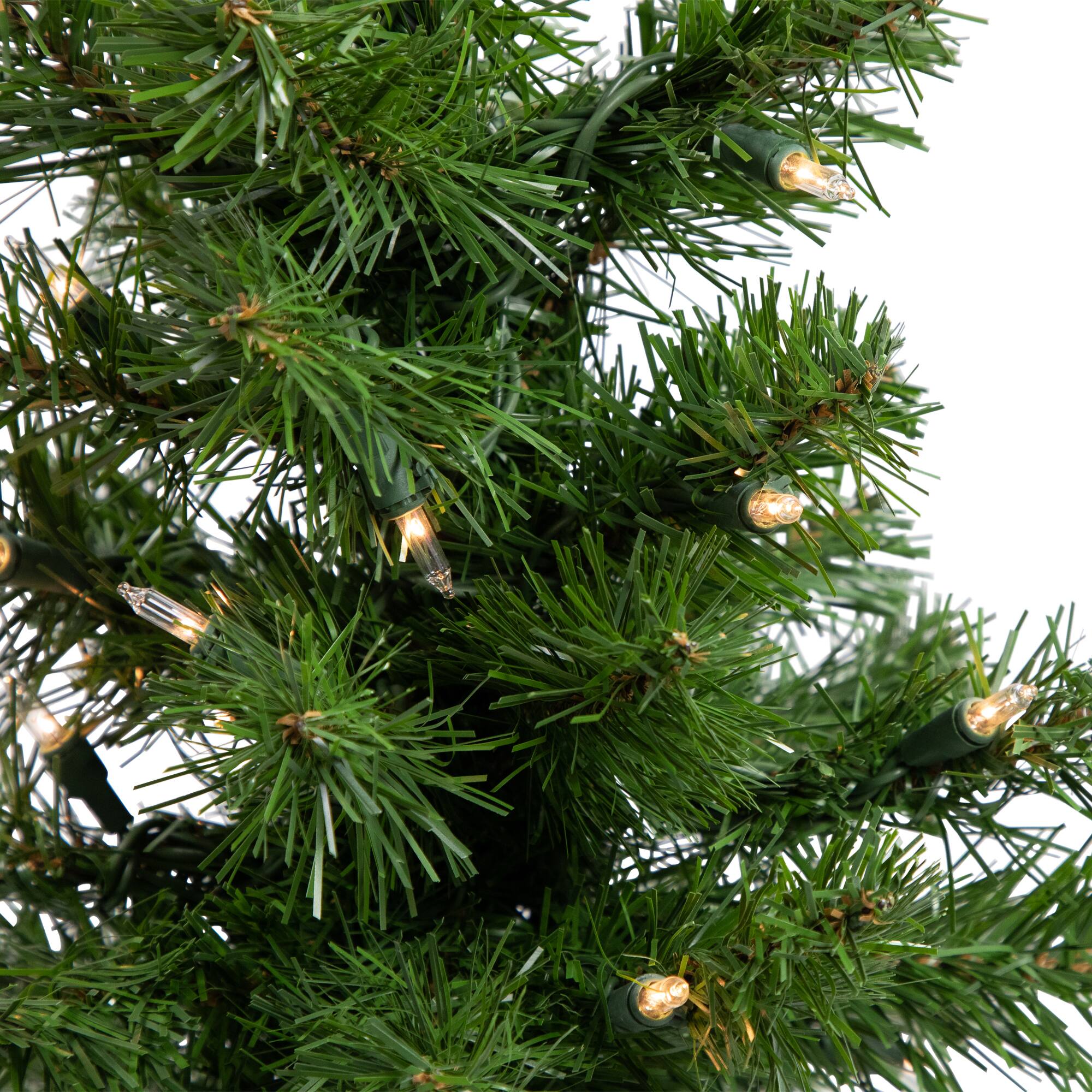 18" Pre-Lit Blackwater Fir Artificial Christmas Tree, Clear Lights